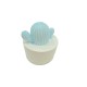 Blue Fat Cactus Ornament Stone Cactus Succulent Car Aromatherapy Ornaments