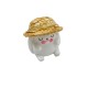 Straw Hat Lop-Eared Rabbit Car Perfume Air Conditioner Vent Clip
