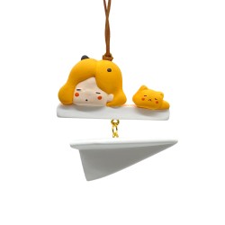 White Paper Airplane Pendant For Girls