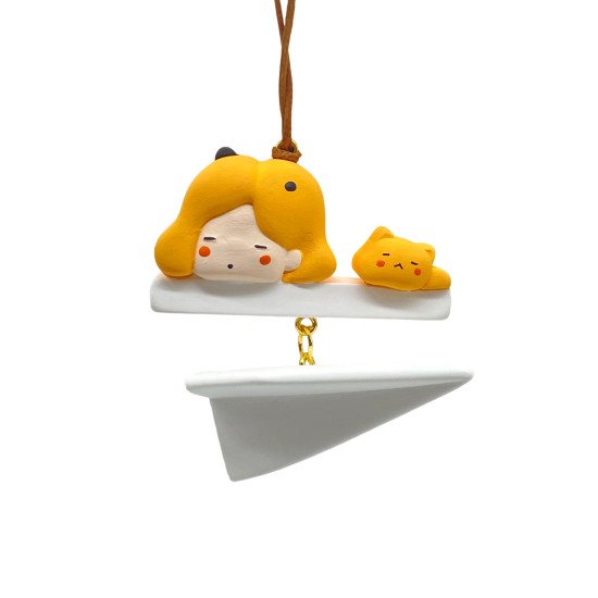 White Paper Airplane Pendant For Girls