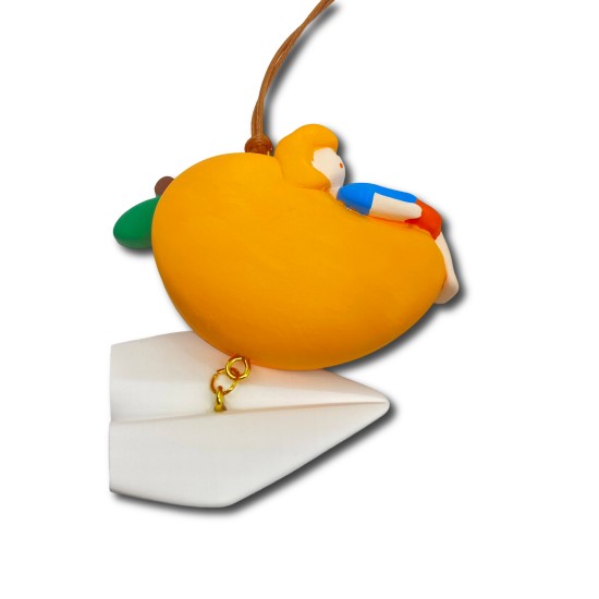 Mango Girl Doll White Paper Plane Pendant
