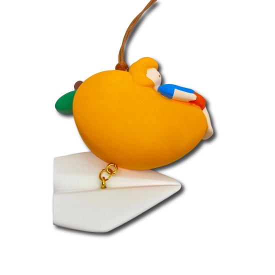 Mango Girl Doll White Paper Plane Pendant