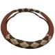 Jacquard Diamond Brown Steering Wheel Cover