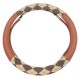 Jacquard Diamond Brown Steering Wheel Cover