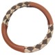 Jacquard Diamond Brown Steering Wheel Cover