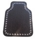 White Houndstooth Edge Front Floor Mats