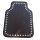 White Houndstooth Edge Front Floor Mats