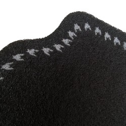 White Houndstooth Edge Front Floor Mats