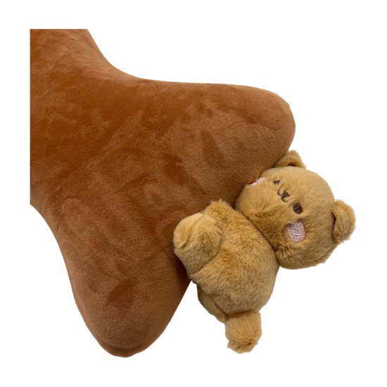 Memory Foam Bone Pillow Brown Sticker Papa Bear