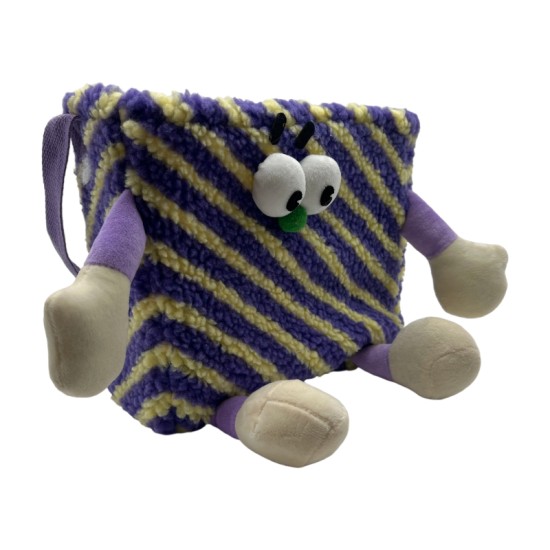 Monster Storage Bin - Purple Stripes