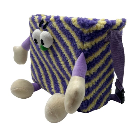 Monster Storage Bin - Purple Stripes