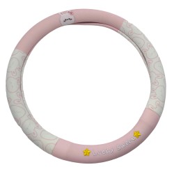 Corn Grid Embroidered Rabbit Steering Wheel Cover