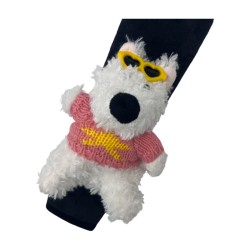 Plush Black Shoulder Patch Puppy Pink Yellow Star