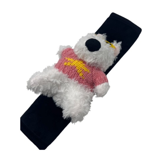 Plush Black Shoulder Patch Puppy Pink Yellow Star