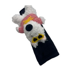 Plush Black Shoulder Patch Puppy Pink Yellow Star