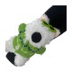 Plush Black Shoulder Patch Puppy Green Buttons
