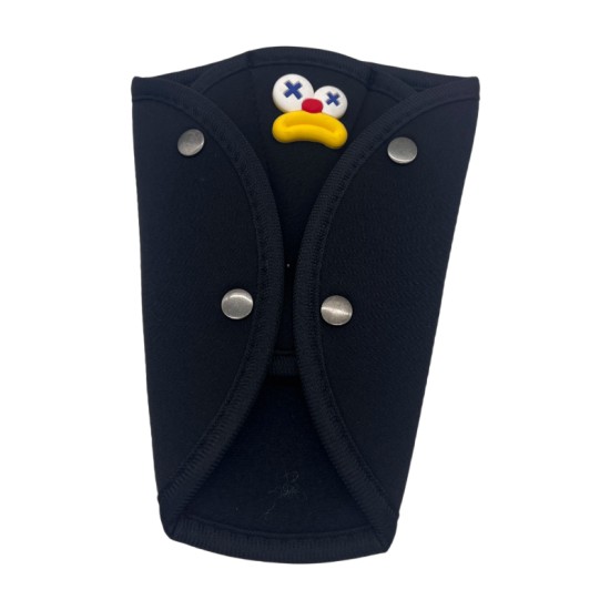 Ice Silk Black Shoulder Guards with Yellow Large Mouth (Pair)