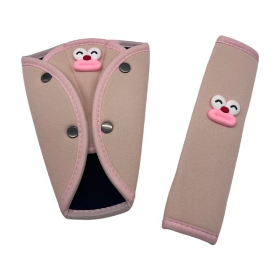 Ice Silk Powder Shoulder Pad Pink Big Mouth Pair