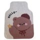 Red Bow Bear Foot Pad Front