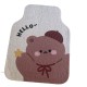 Red Bow Bear Foot Pad Front