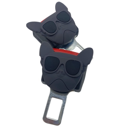Black Sunglasses Dog Car Seat Belt Clip Holder