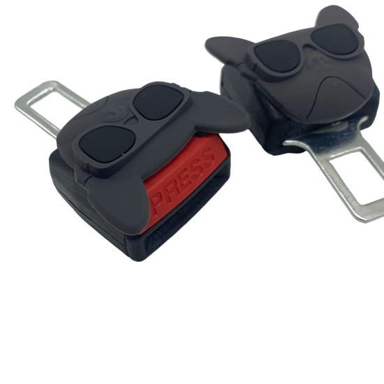 Black Sunglasses Dog Car Seat Belt Clip Holder