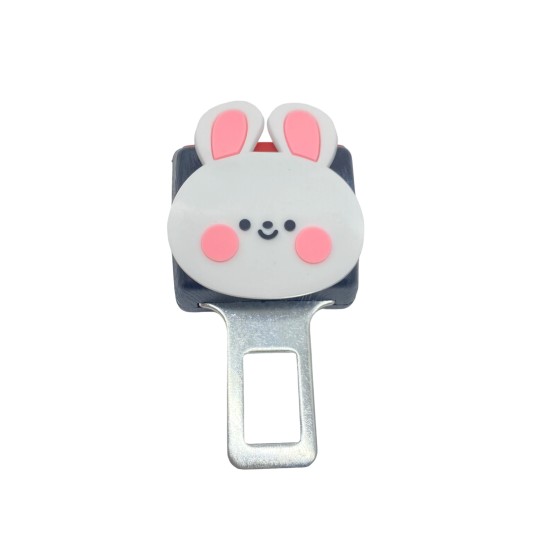 Love Bear + Long Pink Ear Rabbit Car Seat Belt Clip Holder