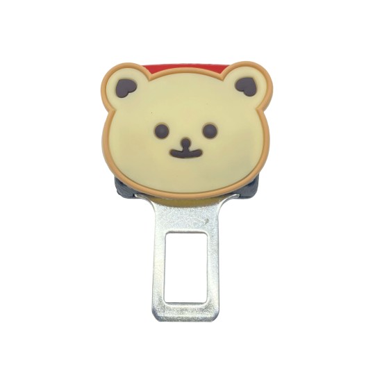 Love Bear + Long Pink Ear Rabbit Car Seat Belt Clip Holder