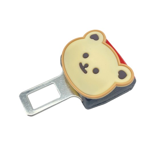 Love Bear + Long Pink Ear Rabbit Car Seat Belt Clip Holder